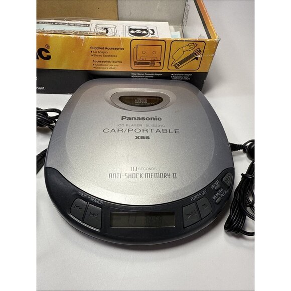 Panasonic SL-S361C Car Portable CD Player TESTED- S-XBS AntiShock, Adapters CiB - Picture 5 of 7